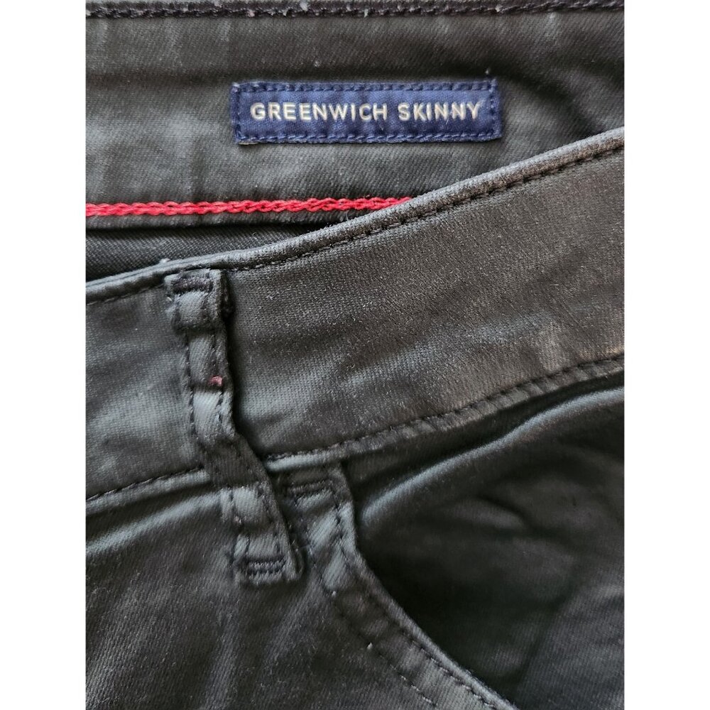 Tommy Hilfiger Jeans Greenwich Skinny Mid-rise Stretch Black Wax Denim Womens 14 - Picture 12 of 13